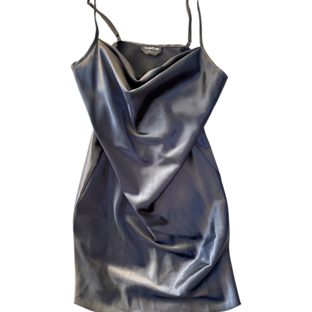 Bebe Women's Black Satin Dress
